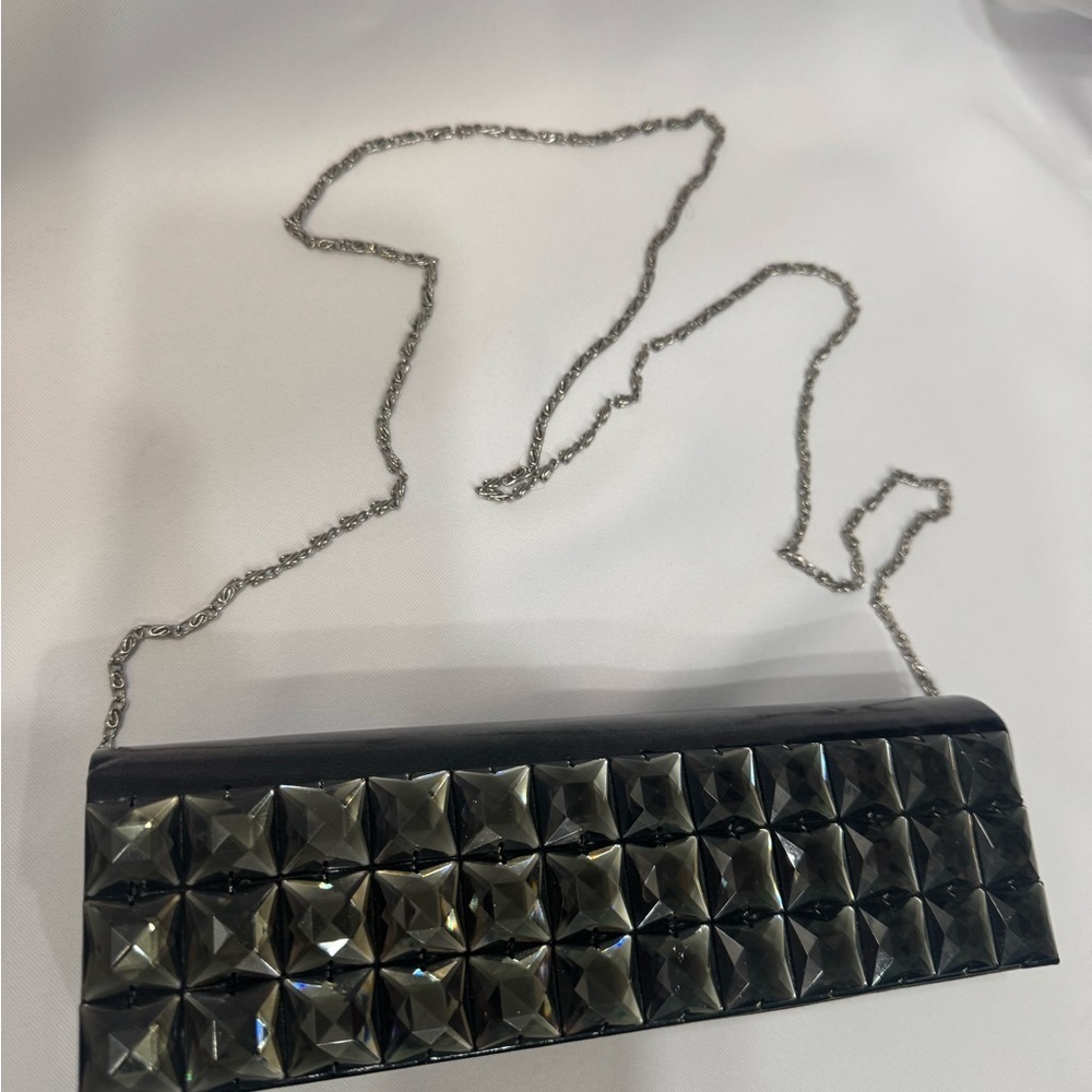 Pier 1 Black Studded Clutch or Crossbody bag
